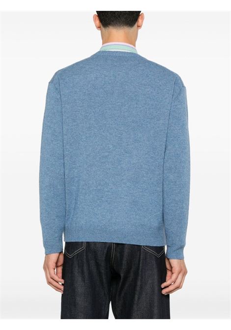 Blue Bold Fox Head Bold Fox Head embroidered sweatshirt Maison kitsuné - men MAISON KITSUNÉ | NM00812KT1112H420